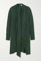 Thumbnail for your product : Loewe Draped Silk-crepe Midi Dress - Green