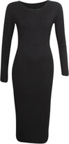 Thumbnail for your product : Miss High Street! Women's Ladies Long Sleeve Scoop Neck Midi Dress - black - 12-14
