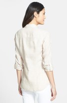 Thumbnail for your product : Foxcroft Fitted Linen Shirt (Petite)