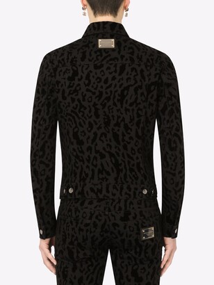 Dolce & Gabbana Animal-Print Denim Jacket