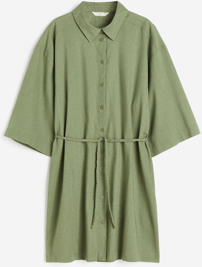 H&M Ladies Linen-Blend Shirt Dress