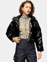 Thumbnail for your product : Topshop Petite Vinyl Padded Jacket - Black