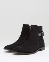 Thumbnail for your product : ASOS Wide Fit Chelsea Boots In Black Suede With Strap Detail