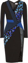 Thumbnail for your product : Peter Pilotto Aro embellished wool and crepe dress