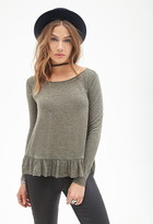 Thumbnail for your product : Forever 21 Ruffle-Trim Knit Top