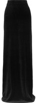 Thumbnail for your product : Vetements Juicy Couture Cotton-blend Velour Maxi Skirt - Black