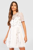 Thumbnail for your product : boohoo Boutique Embellished Skater Dress