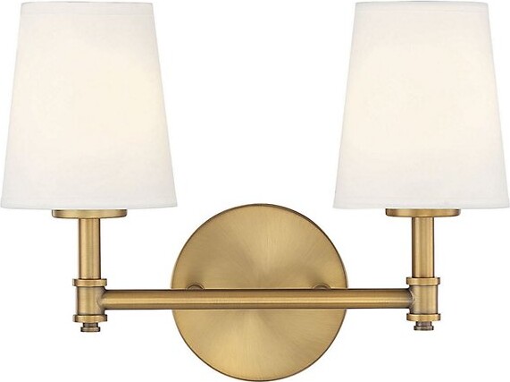 Alder & Ore Halifax Vanity Light in Brass Size: 2 light