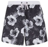 Thumbnail for your product : HUGO BOSS Floral-print swim shorts in quick-dry fabric