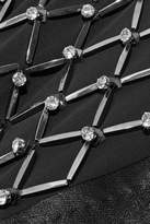 Thumbnail for your product : By Malene Birger Leosa Embellished Chiffon-paneled Satin Midi Dress - Black