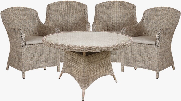 John Lewis Partners Dante 4-Seat Round Garden Dining Table