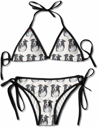 Keben Bikini Women Swimwear Australian Shepherd Dog Funny Boxing Bikini ...