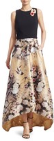 Thumbnail for your product : Theia Mikado Print Hi-Lo Gown