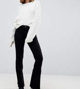 Thumbnail for your product : ASOS Petite DESIGN Petite bell flare jeans in clean black with pressed crease
