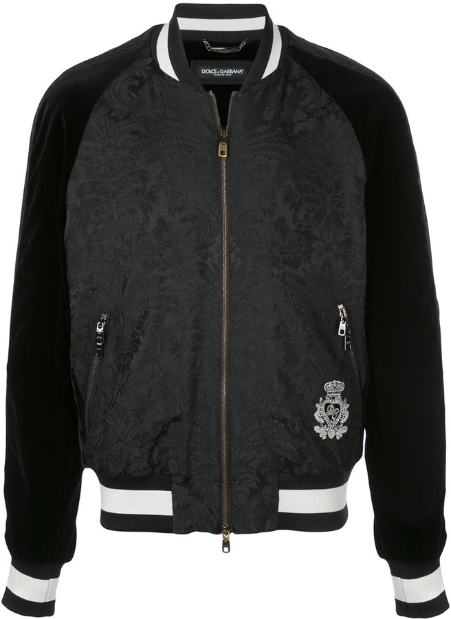 Dolce & Gabbana Logo Patch Bomber Jacket ShopStyle Outerwear