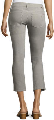 DL1961 Premium Denim Striped High-Rise Crop Jeans, Multi