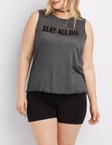 Thumbnail for your product : Charlotte Russe Plus Size Slay All Day Tank Top