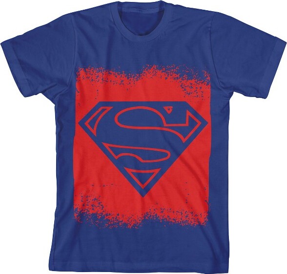 Superman SupermanCoreBrushedLogoonNavyShortSleeveYouthT-Shirt-Small