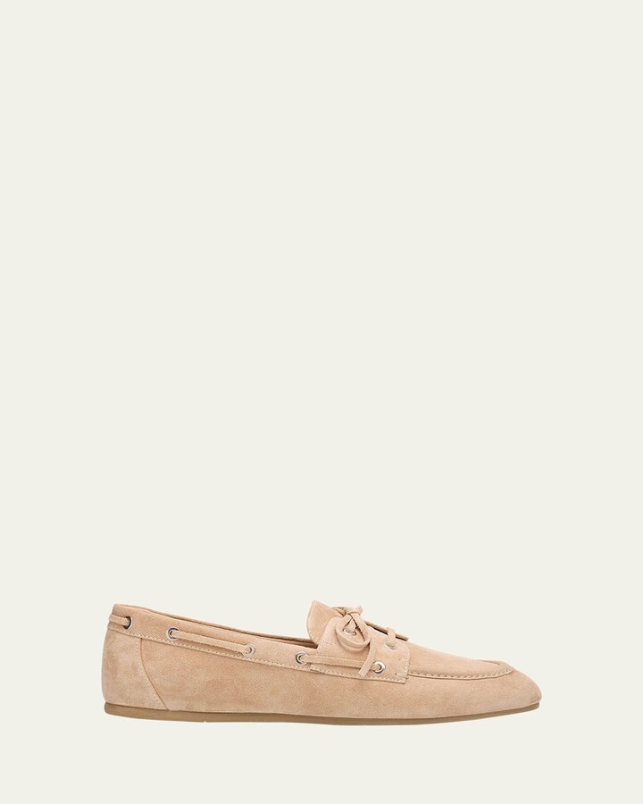 Stuart Weitzman Tinsley Suede Boat Loafers