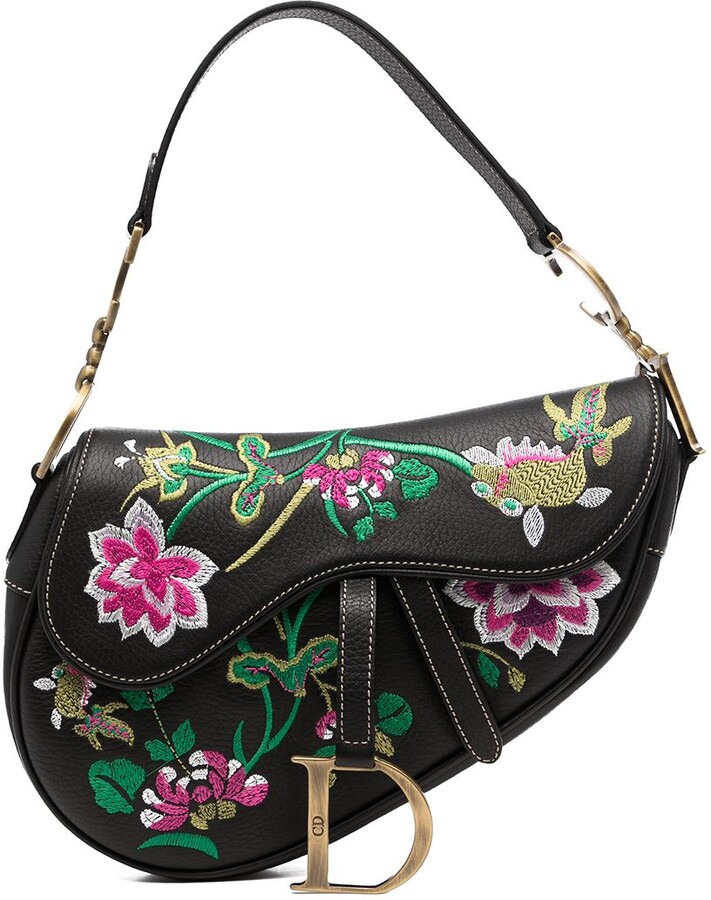embroidered saddle bolsa