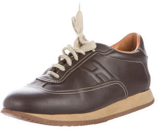 Hermes Leather Low-Top Sneakers