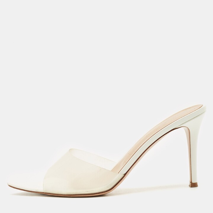 Gianvito Rossi Transparent Pvc Elle 105 Slide Sandals