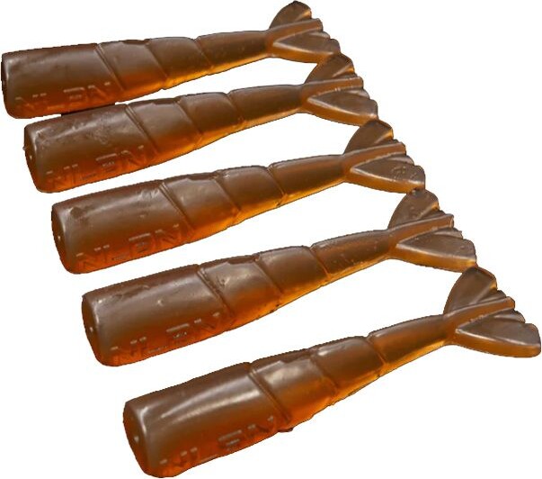 No Live Bait Needed 4" Shrimp Tail Bait, Amber