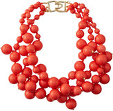 Thumbnail for your product : Kenneth Jay Lane Beaded Cluster Necklace, Coral