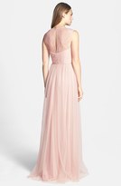 Thumbnail for your product : Amsale Lace Detail Tulle Gown