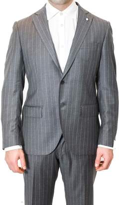 Lubiam Drop 7 Pinstripe Wool Suit