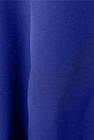 Thumbnail for your product : Milly Leather-trimmed stretch-silk dress