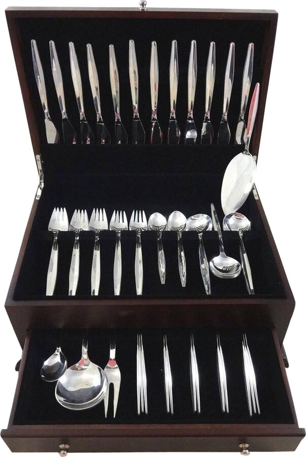Grace By Orla Vagn Mogensen Sterling Silver Flatware Set Service 77 Pieces
