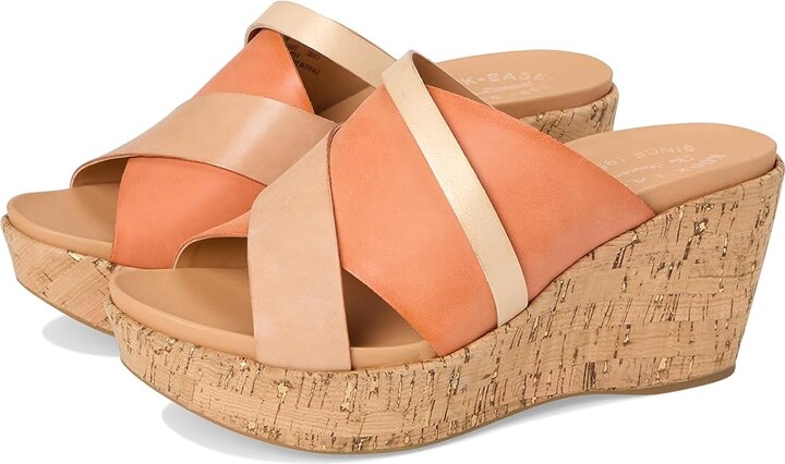 Kork-Ease Addie Women's Dress Sandals Orange Fanta/Gold : 11 M, Suede/Leather