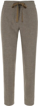 Pt01 Houndstooth Drawstring Cropped Pants