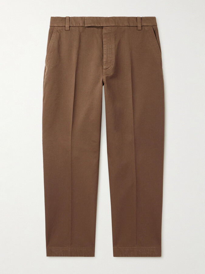 Thom Browne Utility Tapered Garment-Dyed Cotton-Twill Trousers