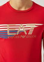 Thumbnail for your product : Emporio Armani Ea7 Stretch Jersey T-Shirt With Maxi Logo