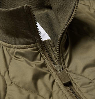 Aspesi Corduroy-Panelled Quilted Shell Jacket