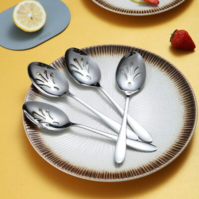 10-Piece Stainless Steel Serving Utensil Set, Includes Slotted Spoon, Serving Spoon And Fork, Mirror Polish Flatware Set For Dining, Catering And Home