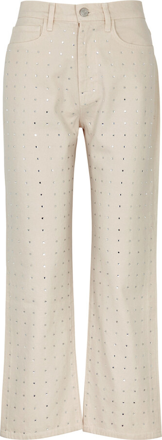 Frame Le Jane Crop Embellished Straight-leg Jeans
