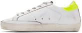 Thumbnail for your product : Golden Goose White and Yellow Fluo Superstar Sneakers