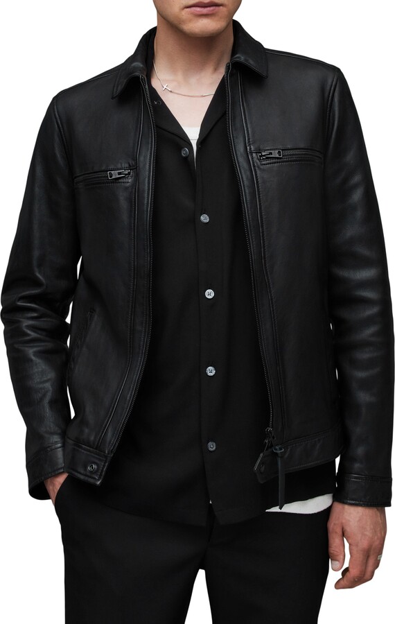 Luck Slim Fit Leather Jacket