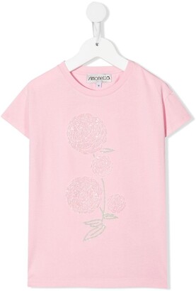 Simonetta rhinestone embellished T-shirt