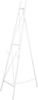 64" White Metal Adjustable Minimalist Floor Easel with Chain Support By Ivory And Iris