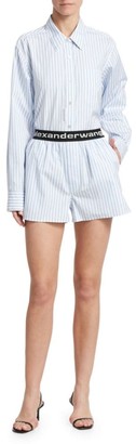 Alexander Wang Stripe Button-Down Bodysuit