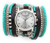 Thumbnail for your product : Sara Designs Chain & Bead Wrap Watch
