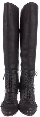 Givenchy Leather Lace-Up Boots