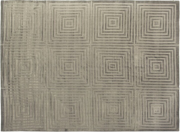 Exquisite Rugs Dove Embossed Hand-Loomed Dark Gray Area Rug