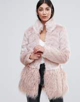 Thumbnail for your product : Lipsy Faux Fur Paneled Coat