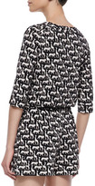 Thumbnail for your product : Diane von Furstenberg Opal Jungle Animal-Pattern Short Romper