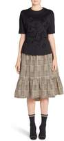 Thumbnail for your product : Fendi Prince of Wales Ruffle Midi Skirt